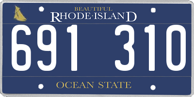 RI license plate 691310