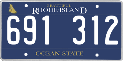 RI license plate 691312