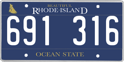 RI license plate 691316
