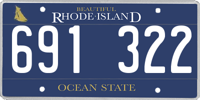 RI license plate 691322