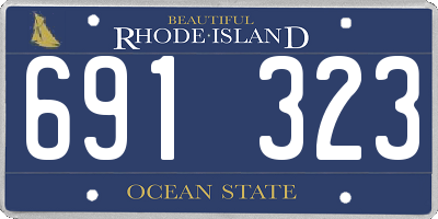 RI license plate 691323