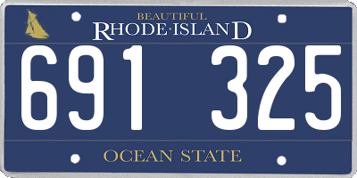 RI license plate 691325