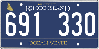 RI license plate 691330