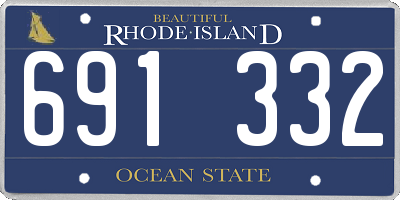 RI license plate 691332