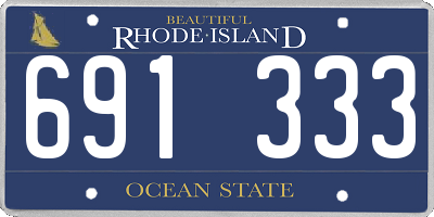 RI license plate 691333