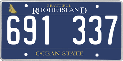 RI license plate 691337