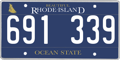 RI license plate 691339