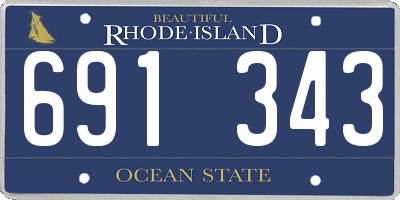 RI license plate 691343