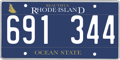 RI license plate 691344