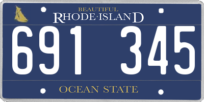 RI license plate 691345