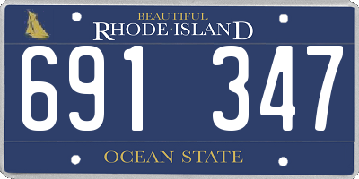 RI license plate 691347