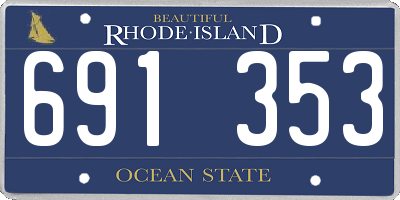 RI license plate 691353
