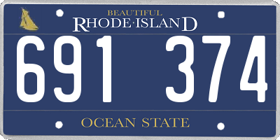 RI license plate 691374