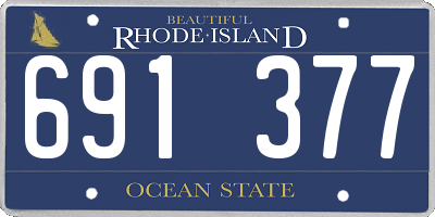 RI license plate 691377