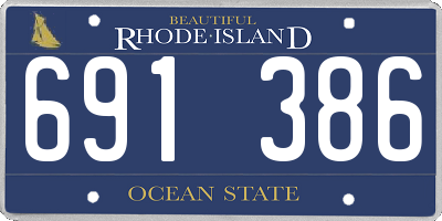RI license plate 691386