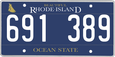 RI license plate 691389