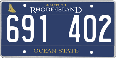 RI license plate 691402