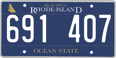 RI license plate 691407