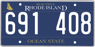 RI license plate 691408