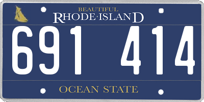 RI license plate 691414
