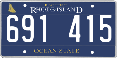RI license plate 691415