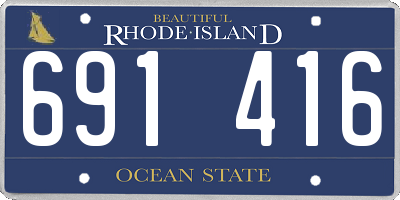 RI license plate 691416