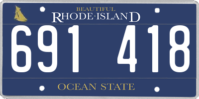 RI license plate 691418