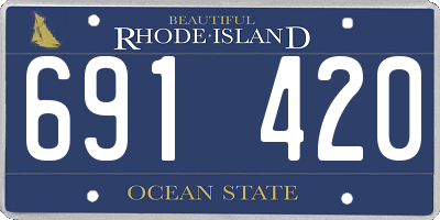 RI license plate 691420