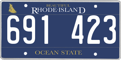 RI license plate 691423