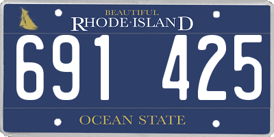 RI license plate 691425