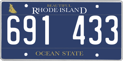 RI license plate 691433