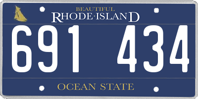 RI license plate 691434