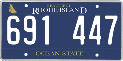 RI license plate 691447