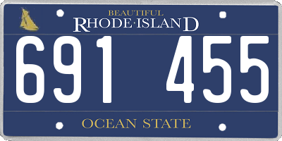 RI license plate 691455