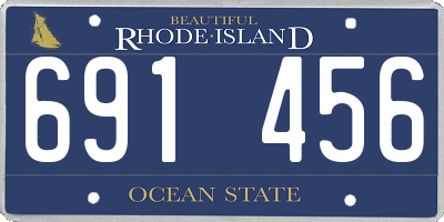 RI license plate 691456