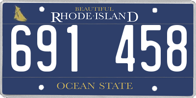 RI license plate 691458