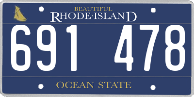RI license plate 691478