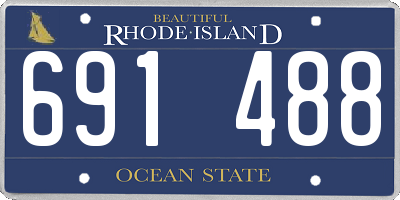 RI license plate 691488