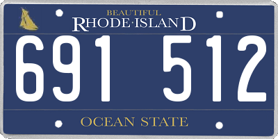 RI license plate 691512