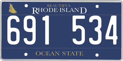 RI license plate 691534