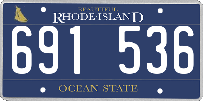 RI license plate 691536