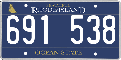 RI license plate 691538