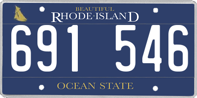 RI license plate 691546