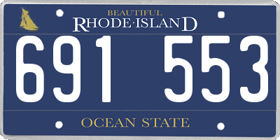 RI license plate 691553