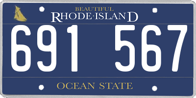 RI license plate 691567