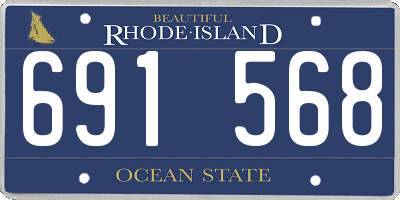 RI license plate 691568