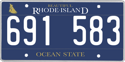 RI license plate 691583
