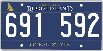 RI license plate 691592