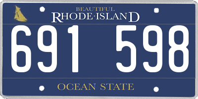 RI license plate 691598