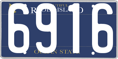 RI license plate 6916